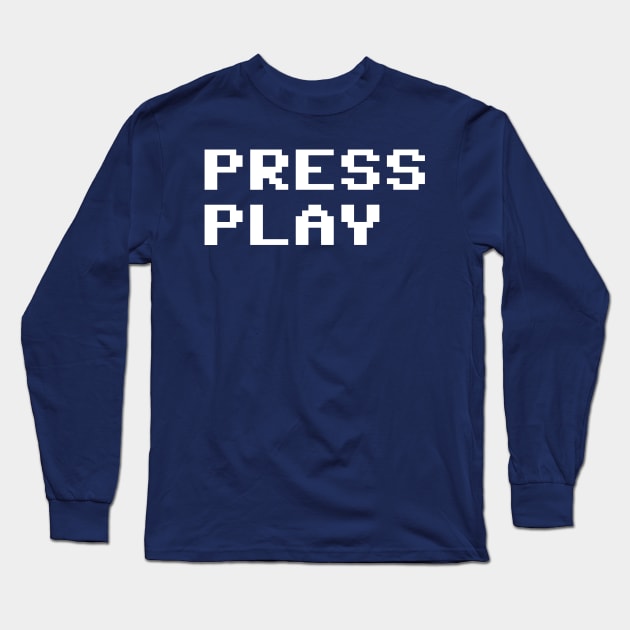 Press Play Long Sleeve T-Shirt by RetroCheshire